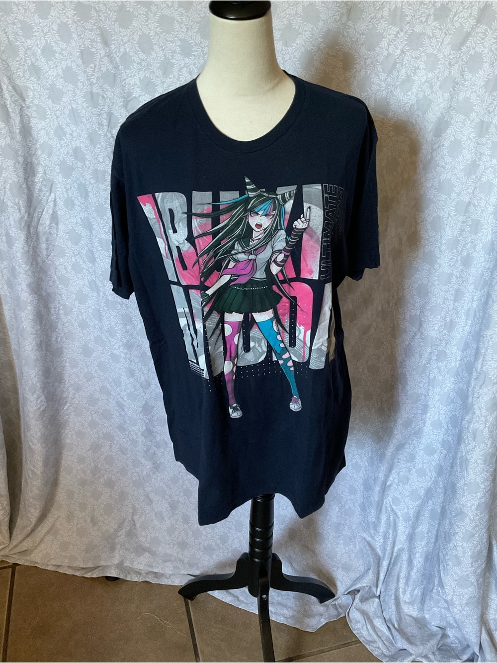 Graphic Anime Character Black Short Sleeve Tee
